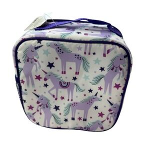 NEW Everyday Living Unicorn Lunch Box Purple Teal Star Insulated Bag Whimsical